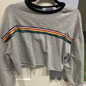 Caruso Caruso grey cropped long sleeve shirt